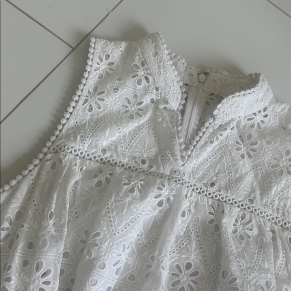 Kate Spade white eyelet Midi dress size large - Picture 2 of 4